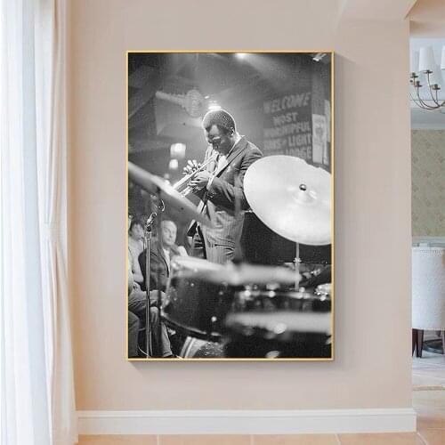 SP141 Silk Cloth Wall Poster Miles Davis Performing in Nightclub Art Home Decoration Gift