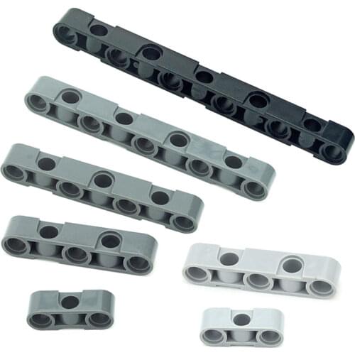 Technical Special Parts 1x3 1x5 1x7 1x9 1x11 Beam Open Center Thick Hole Building Blocks Studless Liftarm Truck Crane DIY Bricks