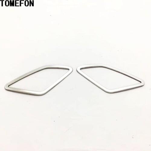TOMEFON For Skoda Karoq 2017 2018 Car Front A pillar Speaker Trim Frame Cover Sticker Car Styling 2Pcs/Set