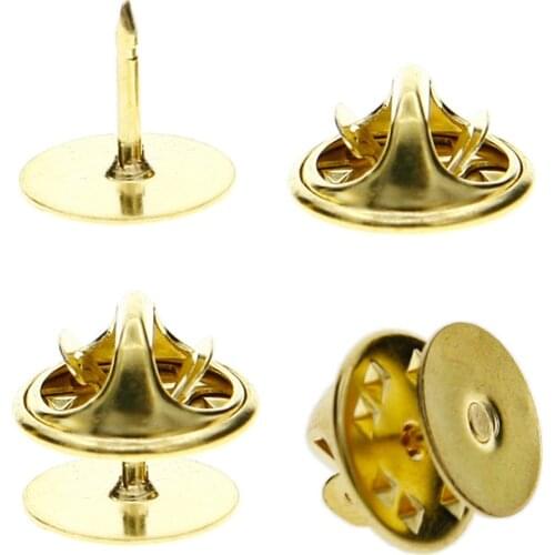 50pcs Nail Tie Tack Lapel Pin Back Clutch Scatter Butterfly Clasp Squeeze Badge Holder DIY Jewelry Gift for Women #244441