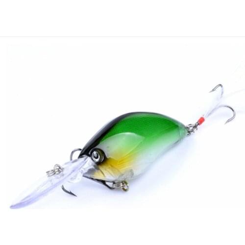 1PCS Wobbler Fishing Lures 18g 11cm Hard Crankabits Wobblers with Feather Quality Treble Hooks For Sea Bass Carp Fishing