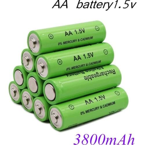 100% New AA Battery 3800mah 1.5V Alkaline AA rechargeable battery for Remote Control Toy light Batery