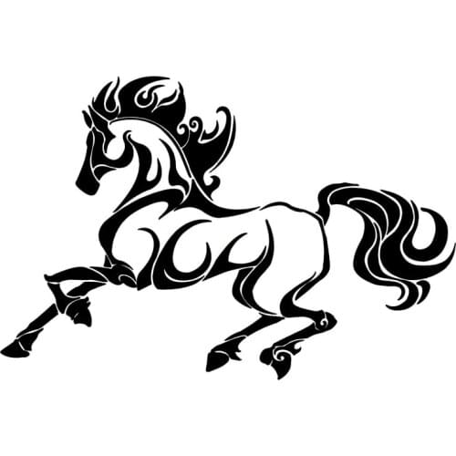 22.9*15.2CM Creative Horse Silhouette Funny Vinyl Car Sticker Decal Truck Bumper Black/Silver S1-2107