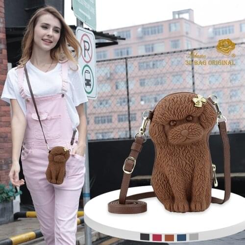 Adamo 3D Bag Original Ribbon Poodle Sling Bag handbag hotsale women clutch ladies purse crossbody messenger shoulder bags