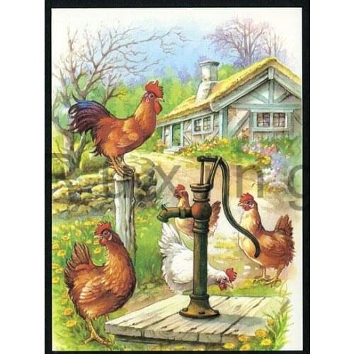 5D Diamond Painting Animals chicken,diy diamond Embroidery Cross Stitch, diamond Mosaic Painting Gift home decoration