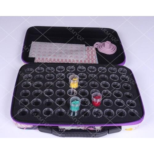 7 Colors 60 Bottles Diamond Painting Cross Stitch Accessories Tool Box Container Diamond Storage Bag Case Embroidery Mosaic