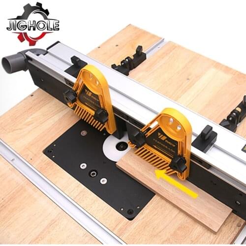 Aluminum Profile Fence System with T-Shaped Rail and Sliding Bracket, Engraving Machine Tool Table Saw Table for Woodworking