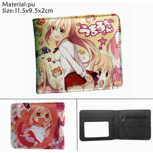 Anime Himouto! Umaru-chan Casual PU Wallet Teenager Coin Pocket Bifold Short Photo Card Holder Layers Women Cartoon Purses