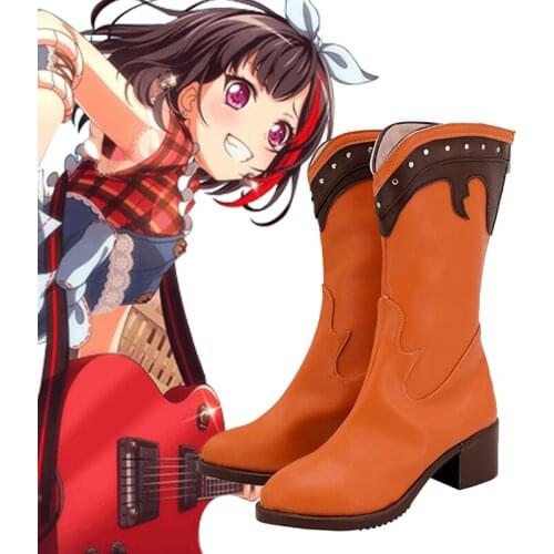Anime cosplay shoe BanG Dream Shoe Mitake Ran Punk Rock Boots A