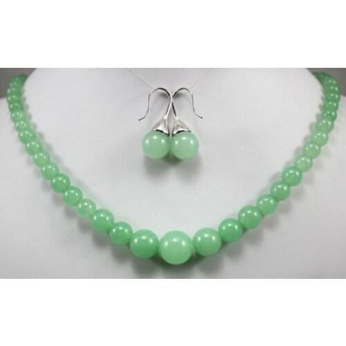 Free Shipping Natural jade multicolor Purple red yellow green jade round bead necklaces earrings