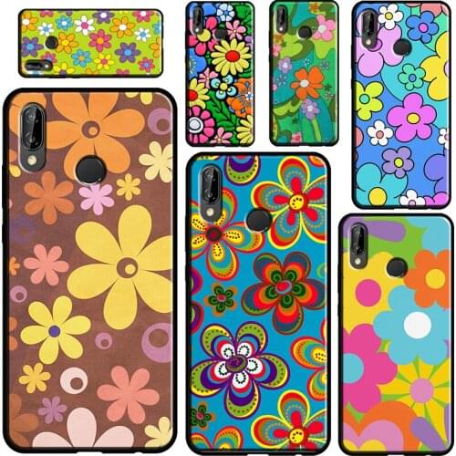 Groovy Flowers Hippie Bohemian Floral Case For Huawei P30 Lite P40 P20 Pro Mate 20 Lite P Smart Z 2019 2021 Nova 5T Cover Shell