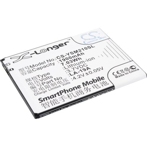 CS 1900mAh / 7.03Wh battery for Yusun LA2-E, LA2-L, LA2-L1, LA2-T, LA2-T1, LA2-W LA-19A