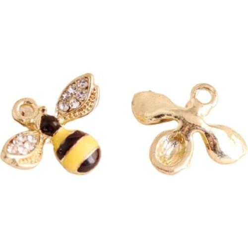 DIY Jewelry Accessories Popular K Gold Small Pendant Wings Point Diamond Cute Bee