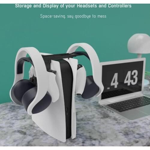 For PS5 Controller Bracket Earphone Rack Holder Headphone Mount Holder Headset Hanger Display Storage Stand For PS5 Gamepad