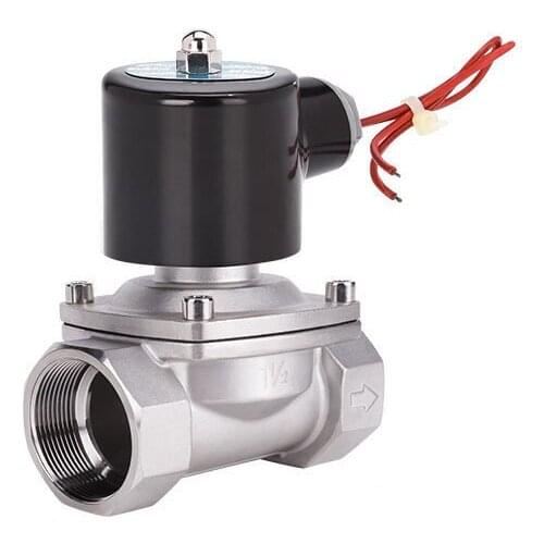 1-1/2" Electronic Solenoid Valve 220 Stainless Steel Normally Closed 220V 12V 24V 110V Solenoid Valve