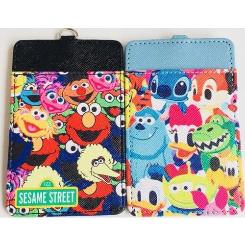 IVYYE Sesame Street Cartoon Plush mini Stuffed Card Coin Cute Animal bags Holder Cash Credit soft Money Purses NEW