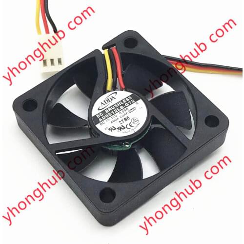 ADDA AD0512LB-G72 DC 12V 0.09A 50x50x10mm 3-Wire Server Cooling Fan