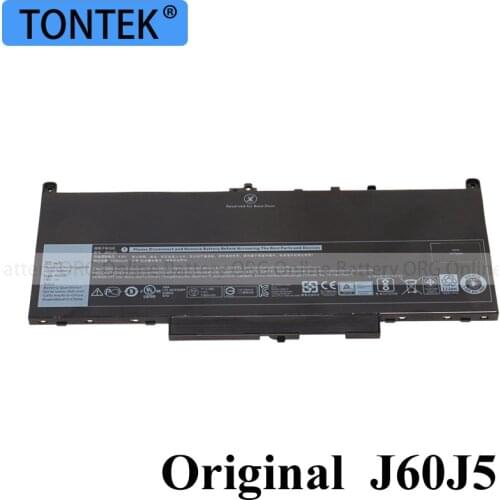 Genuine J60J5 Laptop Battery For Dell Latitude E7260 E7270 E7470 Series R1V85 MC34Y 242WD 7.6V 55Wh Original Batteria AKKU