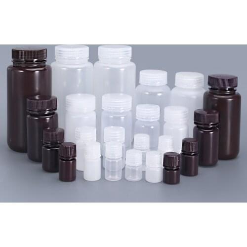 UMETASS Wide neck plastic bottle with screw cap for liquid reagent BPA Free empty refillable bottles 2PCS