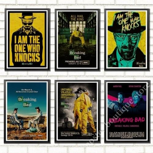 Breaking bad poster,Walter poster,Jesse Pinkman poster Movie Posters Vintage Kraft Paper Retro Wall Stickers Home Decor