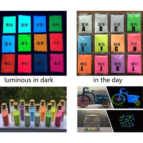 10gram/bag LUMINOUS powder for glass vials art DIY jewelry making component craft material glow in dark
