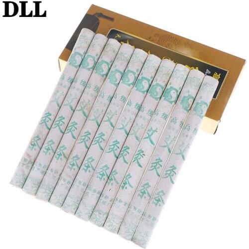 Rollers Bars Navel Smoked Therapy 10Pcs/box Chinese Smokeless Moxibustion Stick Pure Moxa Roll Moxa Stick Moxibustion