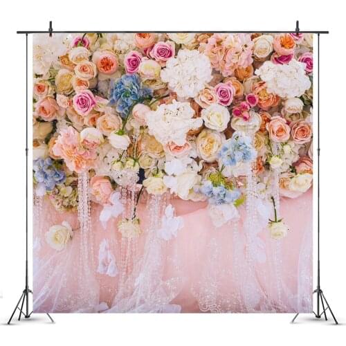 Romantic Wedding Flower Wall Party Backdrops Baby Shower Kids Birthday Party Decoration Wall Poster Photography Background Props