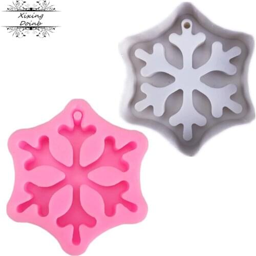 Christmas decorations christmas snowflake silicone mold Christmas tree decorations aromatherapy gypsum mold chocolate cake mold