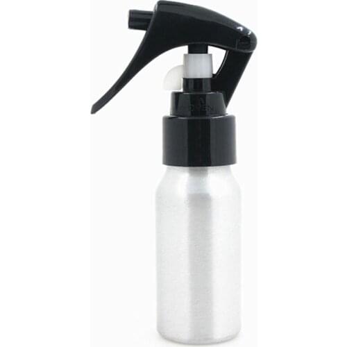 30ml/1oz Sliver Metal Bottle With White/Black Trigger Sprayer, Empty Aluminum Bottles