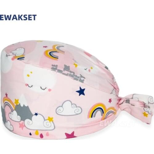 Nurse hat beauty salon Pet hospital surgical cap doctor dentist pharmacy lab scrub hat clinic clinical hats surgical hat women