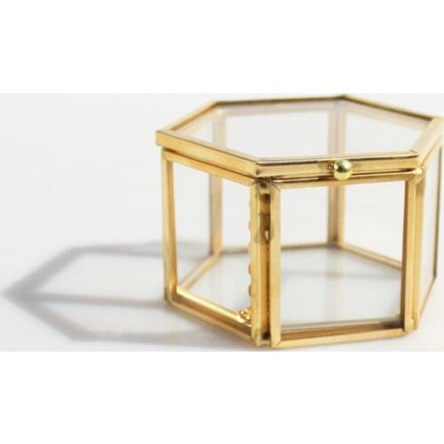 Geometrical Clear Glass Jewelry Box Jewelry Organize Holder Ring Box Necklace Bracelets Earrings Jewelry Storage Accessories