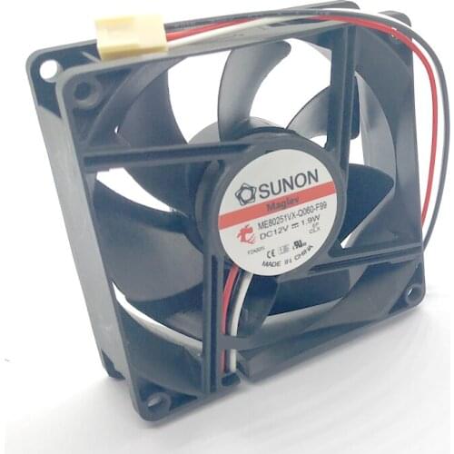 Sunon ME80251VX-Q060-F99 DC 12V 1.9W 8025 80x80x25mm 3-line 8CM Cooling Fan
