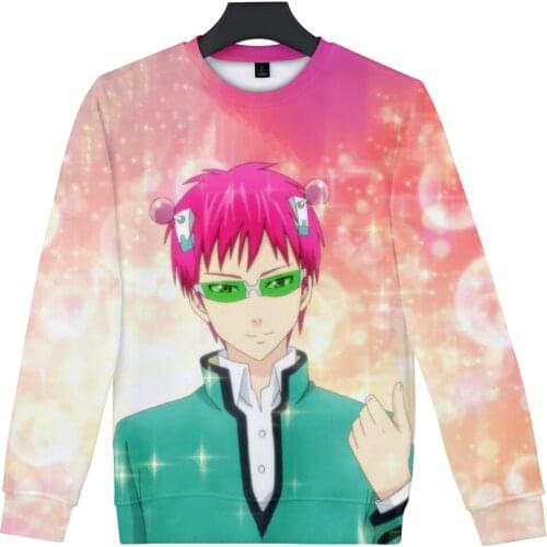 Anime The Disastrous Life of Saiki K Saiki Kusuo No Sai-nan Women Men Crewneck Cosplay Hoodie Sweatshirt Harajuku Pullover Tops