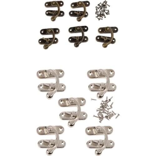 10 Sets Swing Bag Clasps Leather Craft For Wooden Case Jewelry Box Latch