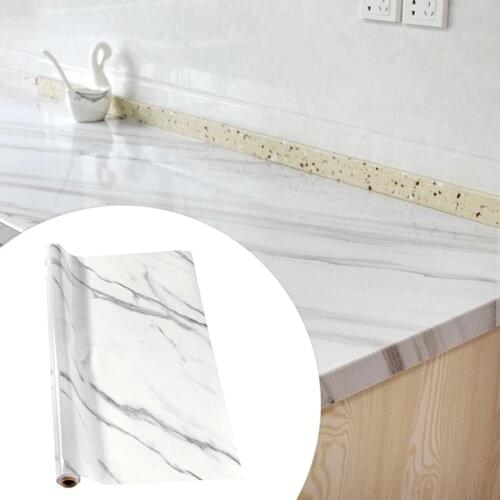 1 Roll Marble Paper Self Adhesive Sticker Wallpaper Wrap Kitchen Removable