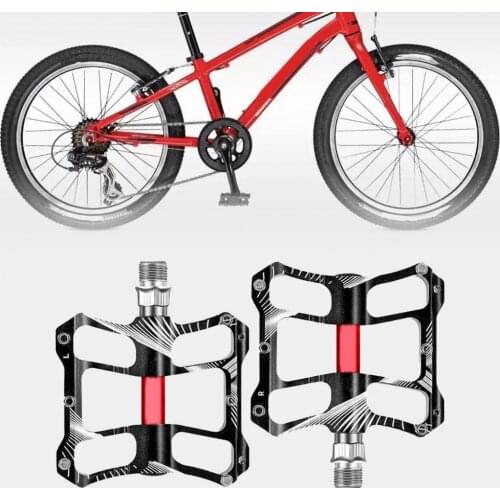 2Pcs Pedals Lightweight Fine Workmanship Aluminum Alloy Cycling Riding Flat Pedals for Outdoor