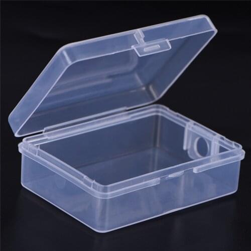2Pcs/pack Clear Plastic Jewelry Storage Box 5*6.8cm Collection Container Case With Lid Transparent Storage Box