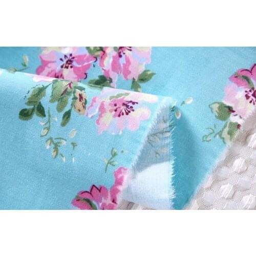 50x160cm/piece high quality blue rose Cotton Fabric for Baby Quilts Cushions Pillows Sewing Fabric Telas Patchwork