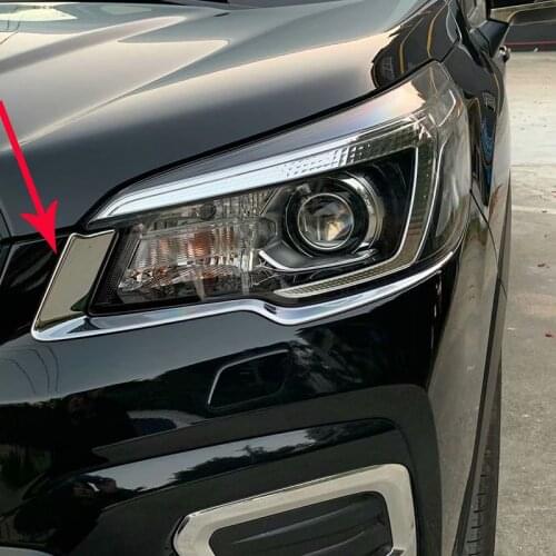 ABS Chrome Front Head Light Lamp Eyebrow Eyelid Bezel Cover Trim For Subaru Forester SK 2018 2019 Interior Accessories 2PCS