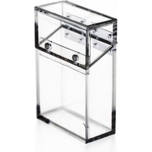 Ins acrylic transparent metal hinge cigarette case Thicken Portable Cigarette lighter box 92*29*62mm
