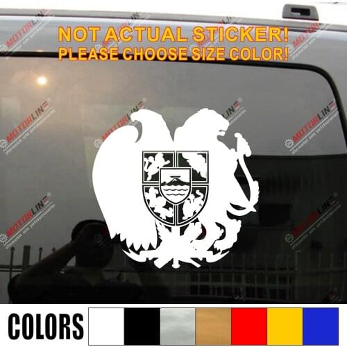 Coat of Arms of Armenia Armenian Decal Sticker Car Vinyl pick size color die cut no background