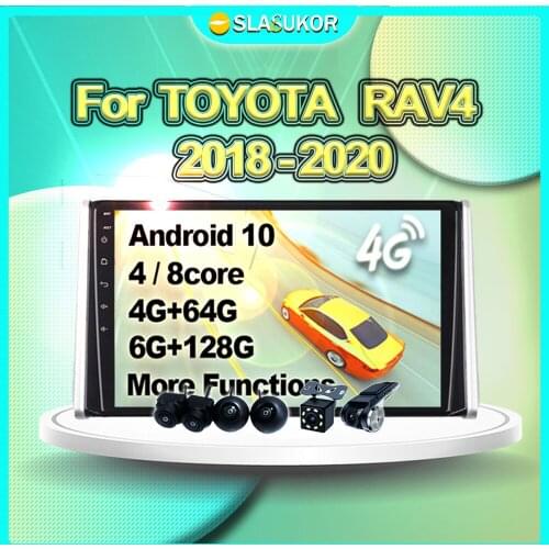 6G+128G For TOYOTA RAV4 RAV 4 2018- 2020 Auto Video Car Radio Multimedia Navigation GPS Carplay Player DVD No 2din 2 din Free
