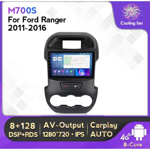 DSP IPS 6+128G Android 11 Car Radio Video Player For Ford Ranger 2011- 2014 Auto Multimedia GPS Stereo Carplay 4G Lte WIFI BT