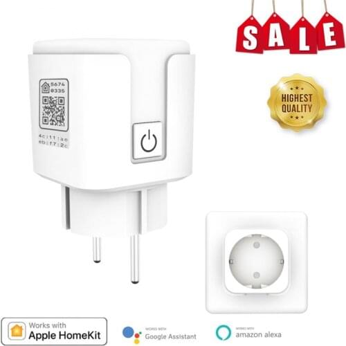 Wireless Smart Socket 2.4G WIFI For Homekit Siri IOS Apple Compatible Power Socket EU Plug Outlet 16A 100-240V Wifi Socket