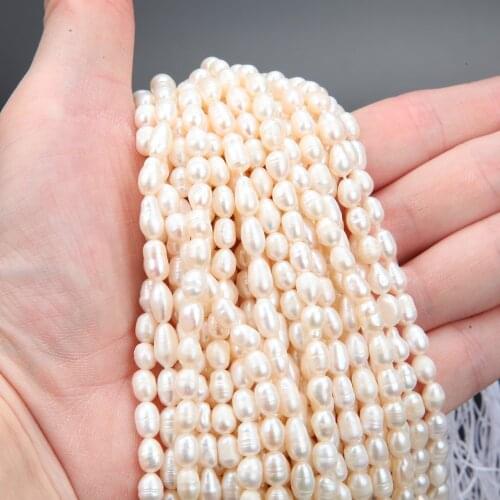 36CM Natural Freshwater Pearl Ellipse Loose Beads Pearl Charms for Jewelry Making DIY Bracelet Earring Necklace Accessories