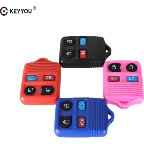 KEYYOU 4 Buttons 4 Colors Remote Key Shell Case Fob For Ford Mustang Focus Lincoln LS Town Car Mercury Grand Marquis Sable