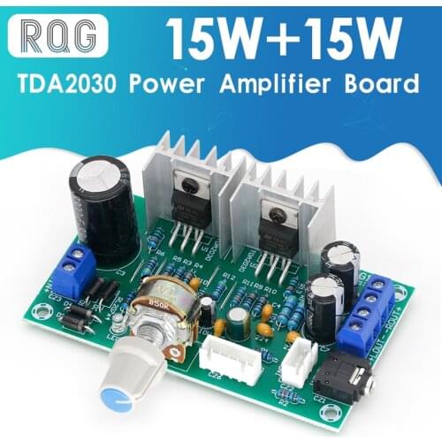 Mini TDA2030 Dual Channel Power Amplifier Board 15W+15W Audio Amplifier Amplificador For Home Sound Theater DIY