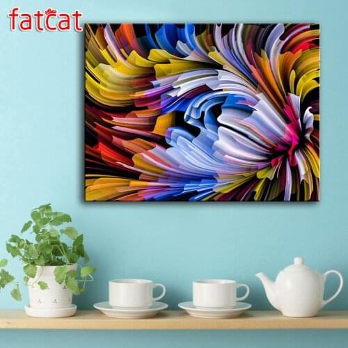 FATCAT 5d DIY Diamond Painting Color cloud abstract Diamond Embroidery Cross Stitch Mosaic Sale landscape Needlework AE1115