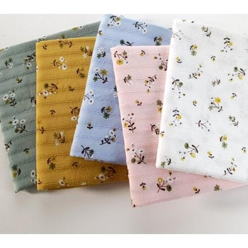 Cotton Voile Jacquard Printed Fabric Sewing Summer Dress Shirt Baby Clothes Gauze Breathable DIY Textiles Tissus Costura Fabrics