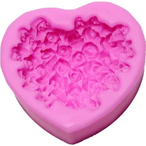 DIY Fondant Mold Silicone Creative 3D Rose Shape Decoration Baking Tool For Jelly Candy Chocolate Soap Making Mold Accessories